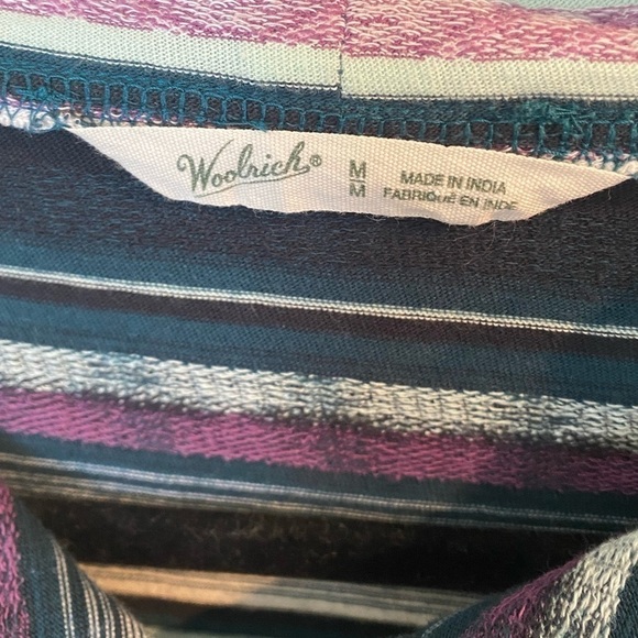 WOOLRICH South Western Aztec Print Long Sleeved Shirt with Button Neck. Size M - Picture 6 of 9